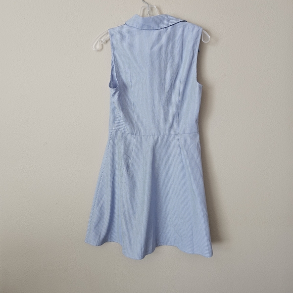 RIHOAS Light Blue Striped Sleeveless Shirt Dress - Picture 4 of 4